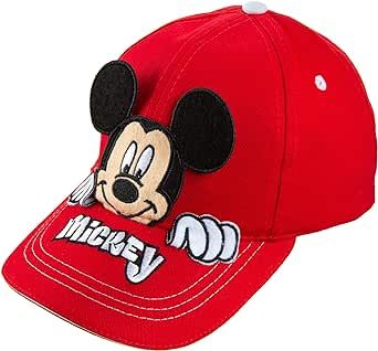 Disney Mickey Mouse Peak-A-Boo Baseball Cap Age 4-7 -Red and Blue
