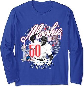 Mookie Betts Los Angeles Baseball Sket One x MLB Players Long Sleeve T-Shirt